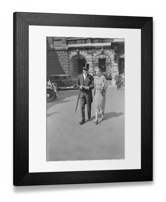 Framed Print : Private View Day at the Royal Academy Sir Neville and Lady Pearson 1933 Framed Print : Private View Day at the Royal Academy Sir Neville and Lady Pearson 1933