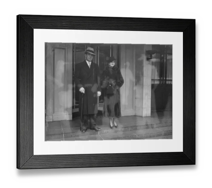 Framed Print : Woolworth heiress ( Barbara Hutton ) in London with her Prince Alexis Mdivani. 31 Framed Print : Woolworth heiress ( Barbara Hutton ) in London with her Prince Alexis Mdivani. 31