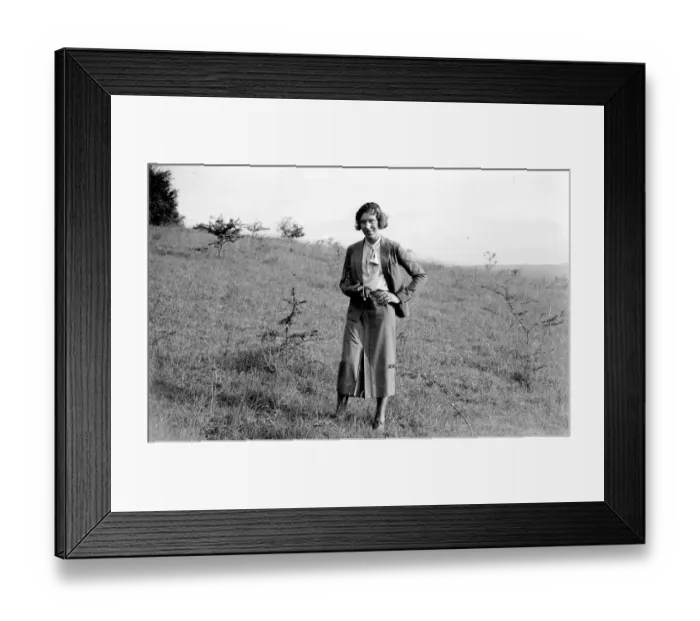 Framed Print : Lady walking in the countryside. 1933 Framed Print : Lady walking in the countryside. 1933