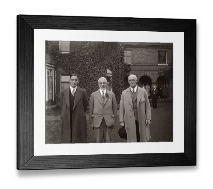 Framed Print : J A Williams, W T Colyer and Sir W Smithers. 1935 Framed Print : J A Williams, W T Colyer and Sir W Smithers. 1935