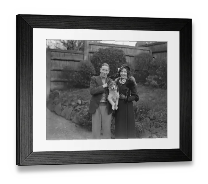 Framed Print : Alfred Smirke, the jockey, and his Fiancee, Miss Margery Friday ( Married 27 January Framed Print : Alfred Smirke, the jockey, and his Fiancee, Miss Margery Friday ( Married 27 January
