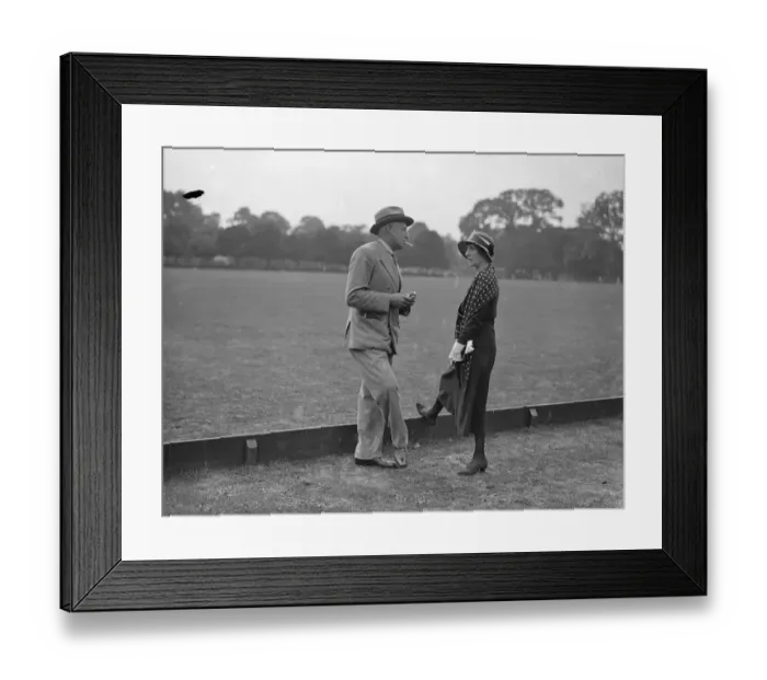 Framed Print : Ranelagh farm polo club. Kings Coronation Cup Final Earl of Kimberley and Mrs