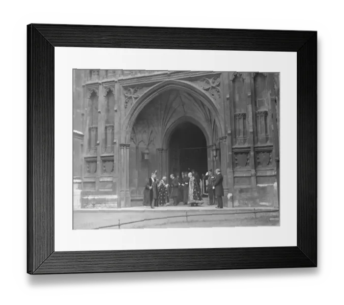 Framed Print : Argyll Memorial service at the Abbey The Royal Party leaving the Abbey Framed Print : Argyll Memorial service at the Abbey The Royal Party leaving the Abbey