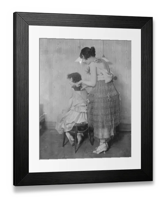Framed Print : The latest Craze. The Stencilled Back Framed Print : The latest Craze. The Stencilled Back