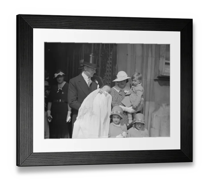 Framed Print : Christening of the infant daughter of Mr Harold Sutcliffe M. P ( Rochdale ) Framed Print : Christening of the infant daughter of Mr Harold Sutcliffe M. P ( Rochdale )