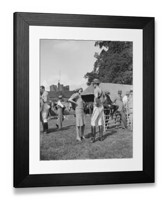Framed Print : Cowdray Park polo tournament Lady Louis Mountbatten and Captain Pilkington 1929