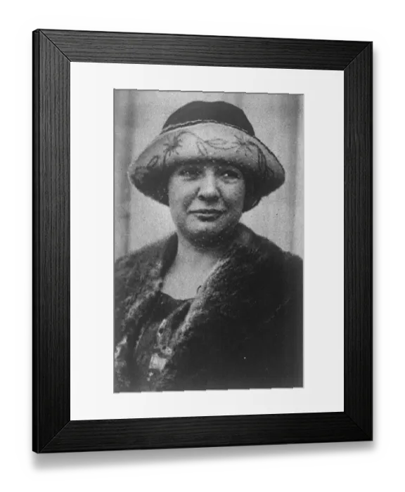 Framed Print : Miss M T Gessnep Worlds only woman railway superintendent 12 February 1923 Framed Print : Miss M T Gessnep Worlds only woman railway superintendent 12 February 1923