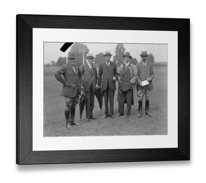Framed Print : At the County Polo Pony Association Show at the Ranelagh Club, West London, the judges
