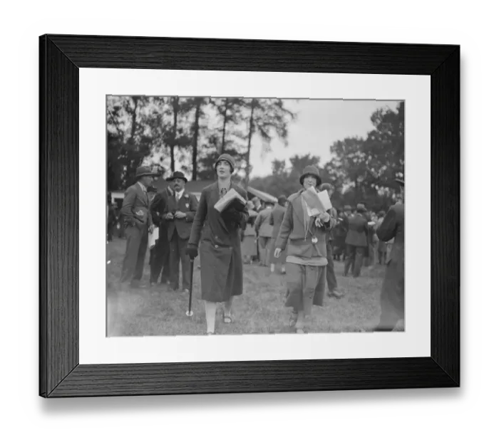 Framed Print : Wye Steeplechase Miss D Atkinson and Mrs E W Atkinson 30 September 1925