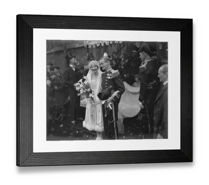 Framed Print : Wedding of Lieutenant the Honourable Robert A W Southwell, Royal Navy, and Miss Framed Print : Wedding of Lieutenant the Honourable Robert A W Southwell, Royal Navy, and Miss