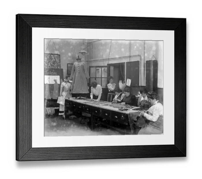 Framed Print : The Northern Polytechnic has started classes to enable women to convert out of date Framed Print : The Northern Polytechnic has started classes to enable women to convert out of date