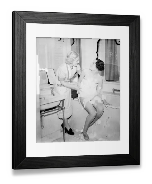 Framed Print : London club, where business girl may prepare for her evening out. A club which Framed Print : London club, where business girl may prepare for her evening out. A club which