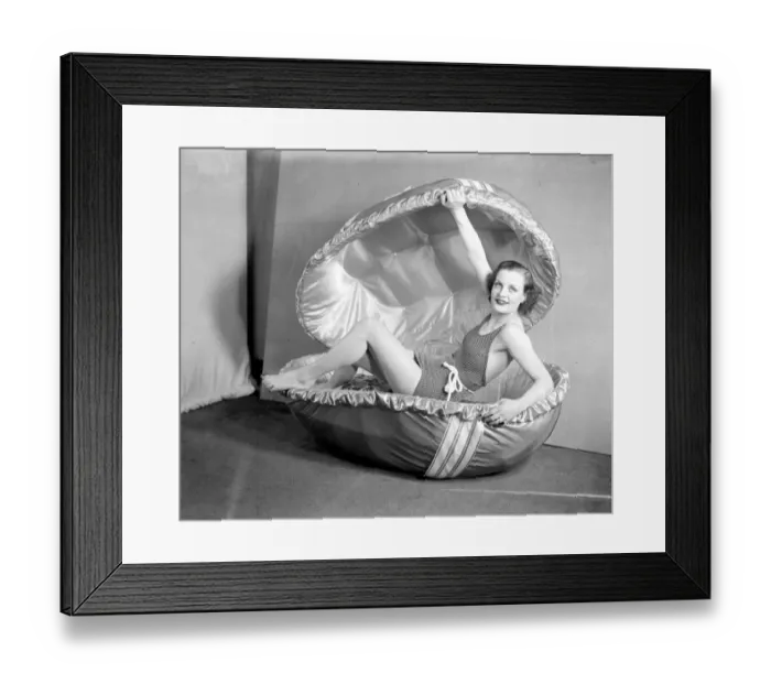 Framed Print : Easter, 1936. Dawn the famous Selfridge model and an outsize Easter egg. 17 March 1936 Framed Print : Easter, 1936. Dawn the famous Selfridge model and an outsize Easter egg. 17 March 1936