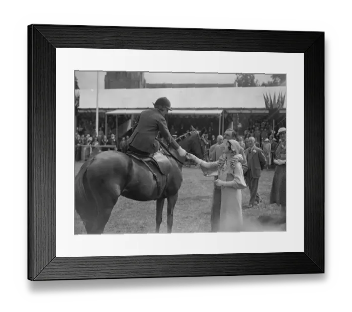 Framed Print : The Royal Counties Show at Salisbury Miss Doreen Aizlewood receiving her prize