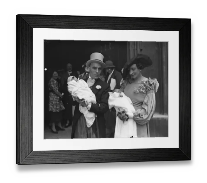 Framed Print : Mr Richard and Dr Irene Kenworthy Gayus with their infant son and daughter ( Gay Framed Print : Mr Richard and Dr Irene Kenworthy Gayus with their infant son and daughter ( Gay