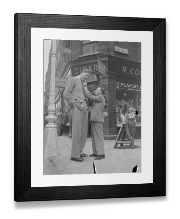 Framed Print : Man 7 ft 6 in, tall to be tallest Angel. Standing 7 ft 6 in and weighing 24 stone Framed Print : Man 7 ft 6 in, tall to be tallest Angel. Standing 7 ft 6 in and weighing 24 stone