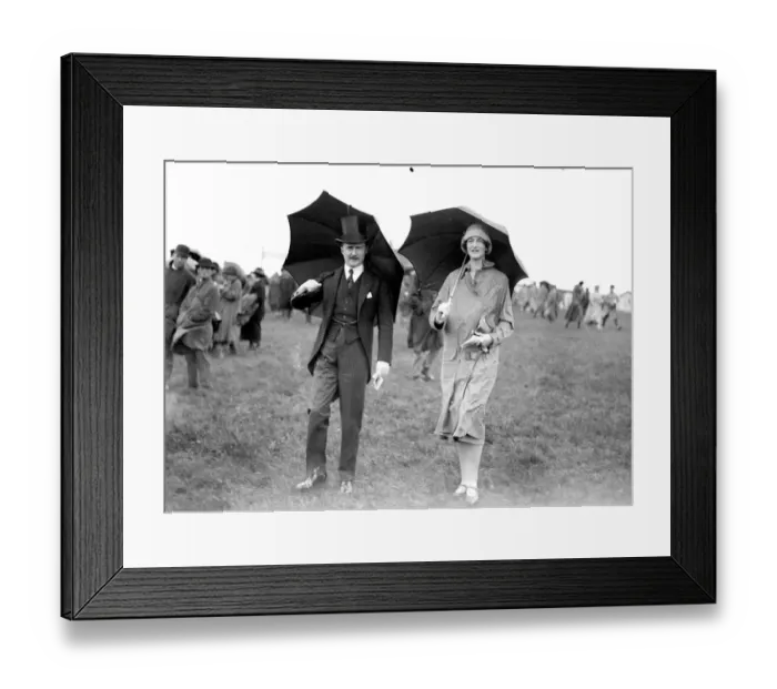 Framed Print : The Derby. Mr Duff Cooper and Lady Victor Warrender. 1925 Framed Print : The Derby. Mr Duff Cooper and Lady Victor Warrender. 1925