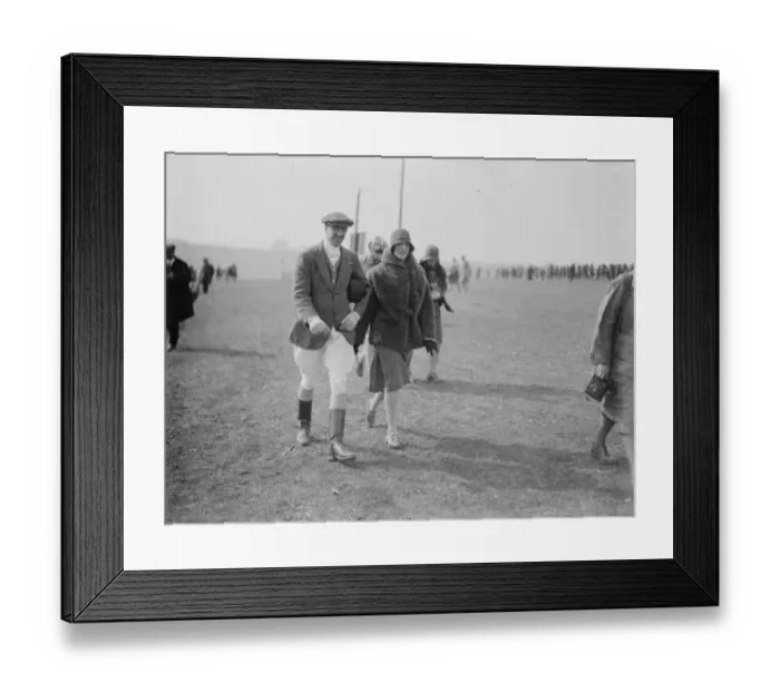 Framed Print : Hursley Hunt Point to Point at Farly Mount Captain Sir Henry Flood and Miss Kathleen