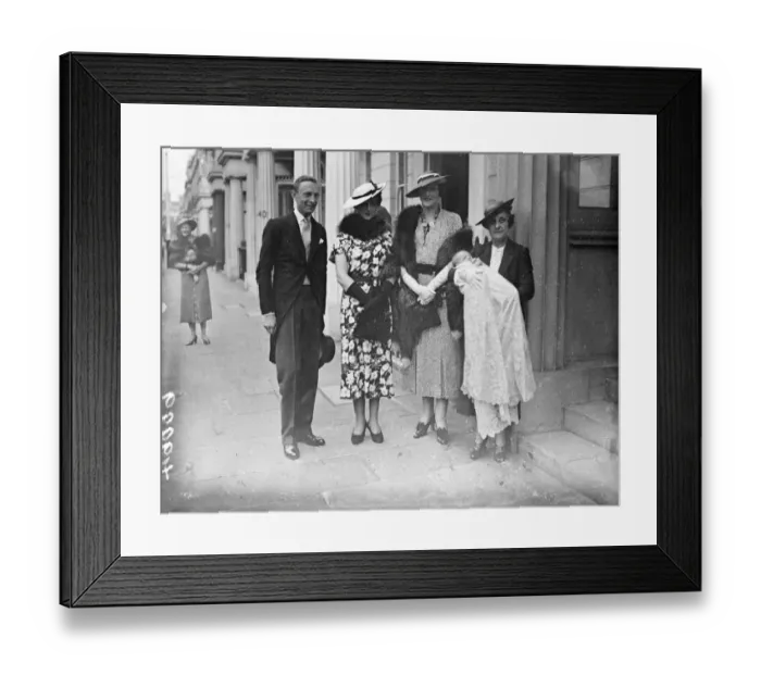 Framed Print : Duchess of Kent returns with her godchild of the christening. The Duchess of Kent Framed Print : Duchess of Kent returns with her godchild of the christening. The Duchess of Kent