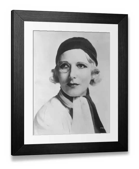 Framed Print : The monocled star. Heather Thatcher, the English actress with her monocle, and a new black Framed Print : The monocled star. Heather Thatcher, the English actress with her monocle, and a new black