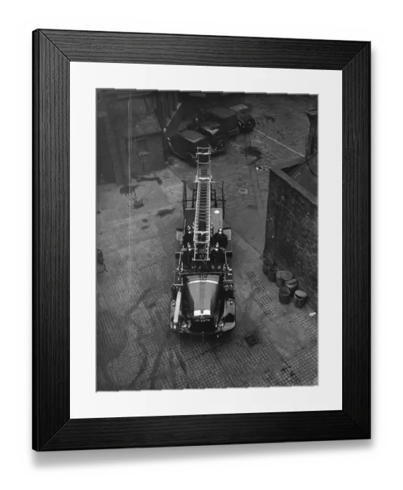 Framed Print : West Ham fire engine like a motor coach. A new fire engine in the front of which