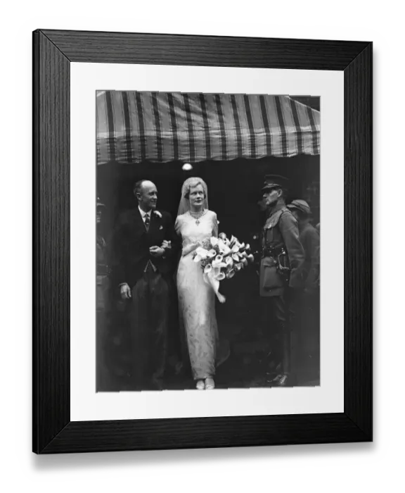 Framed Print : Wedding of Major James Hare, ( 60th rifles ) and Miss Diana Woodroffe at Holy Trinity Church Framed Print : Wedding of Major James Hare, ( 60th rifles ) and Miss Diana Woodroffe at Holy Trinity Church