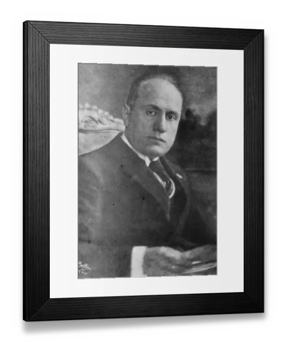 Framed Print : Signor Benito Mussolini 20 July 1925 Framed Print : Signor Benito Mussolini 20 July 1925