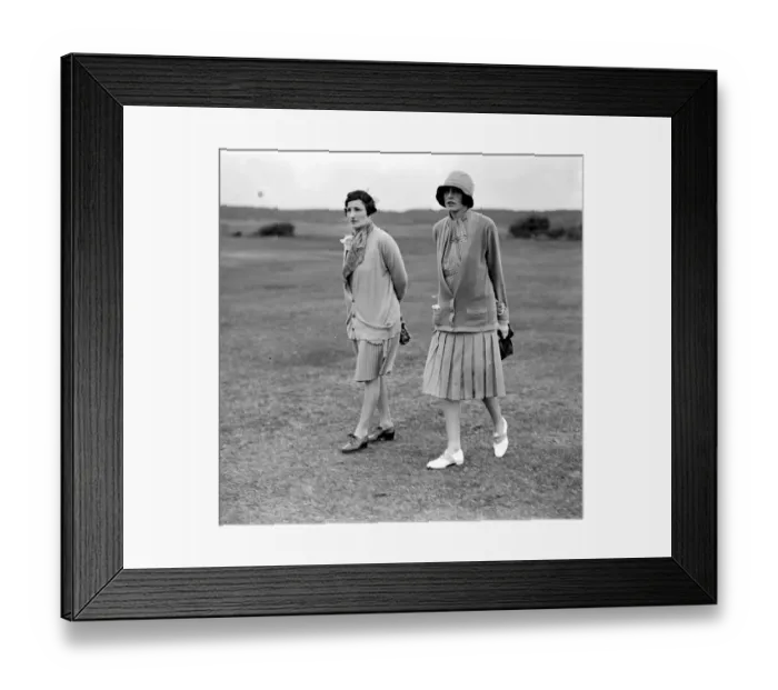 Framed Print : Bucks Club Golf at Le Touquet. Countess of Ancaster and Mrs Euan Wallace. 5 July 1927 Framed Print : Bucks Club Golf at Le Touquet. Countess of Ancaster and Mrs Euan Wallace. 5 July 1927