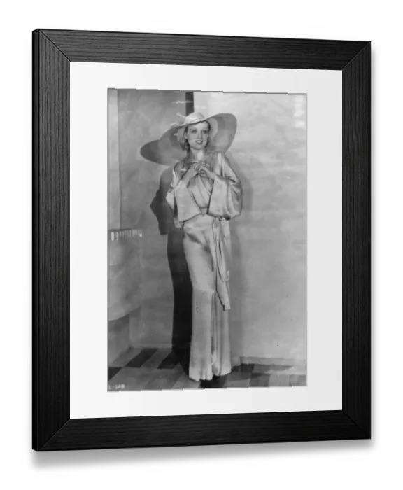 Framed Print : Beige satin in Russian style for the beach. 15 March 1932 Framed Print : Beige satin in Russian style for the beach. 15 March 1932