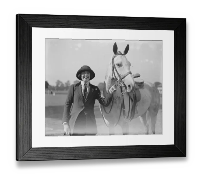 Framed Print : Ranelagh Polo club - Horse and Polo Show Lady Belper, who rode, Captain Hon F Framed Print : Ranelagh Polo club - Horse and Polo Show Lady Belper, who rode, Captain Hon F
