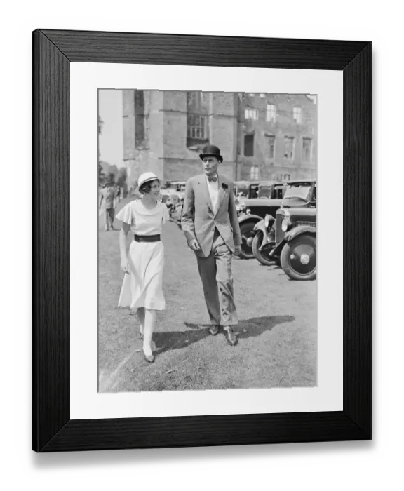 Framed Print : Cowdray Park Polo Week Lord Barnby and Hon Daphne Pearson 1933 Framed Print : Cowdray Park Polo Week Lord Barnby and Hon Daphne Pearson 1933