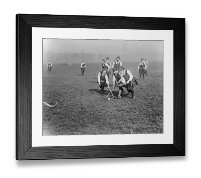 Framed Print : Bedford College Students Hockey at Paddington 20 March 1920 Framed Print : Bedford College Students Hockey at Paddington 20 March 1920