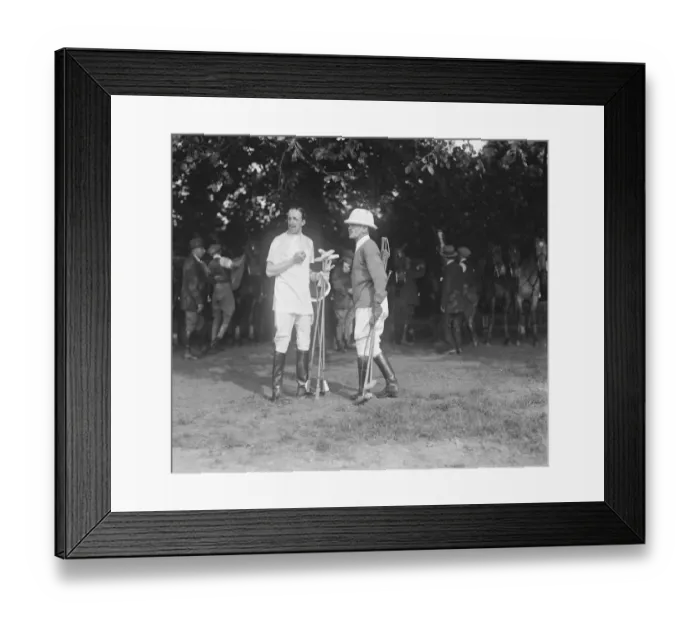 Framed Print : Polo at Roehampton, Early Risers The King of Spain and Colnel E D Miller Framed Print : Polo at Roehampton, Early Risers The King of Spain and Colnel E D Miller