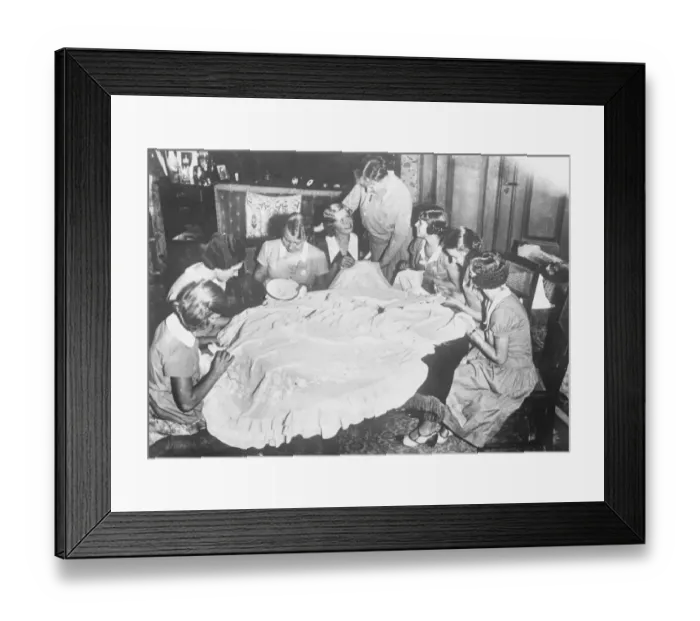 Framed Print : Royal brides friends prepare her trousseau. The wedding dress and trousseau
