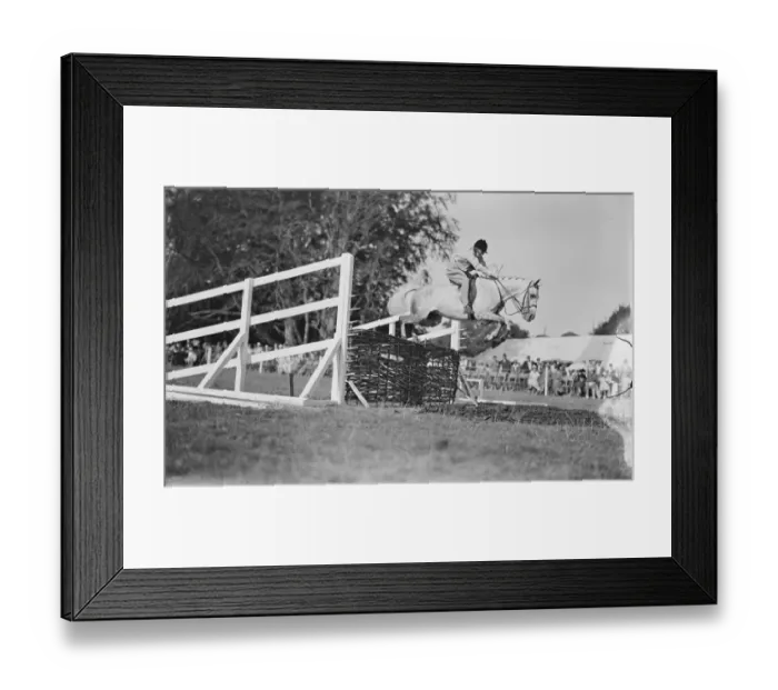 Framed Print : New Forest show at Totton Hon Pamela Digby in the childrens jumping class 1933 Framed Print : New Forest show at Totton Hon Pamela Digby in the childrens jumping class 1933