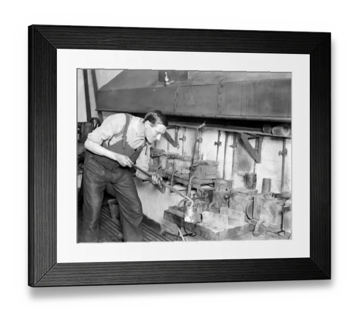 Framed Print : Beating Gold Leaf. The art of beating fine gold leaf was in existence 4, 000 years ago