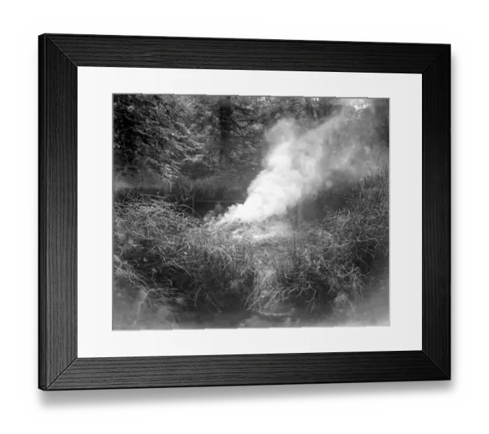 Framed Print : Charcoal burning for the trenches in the New Forest