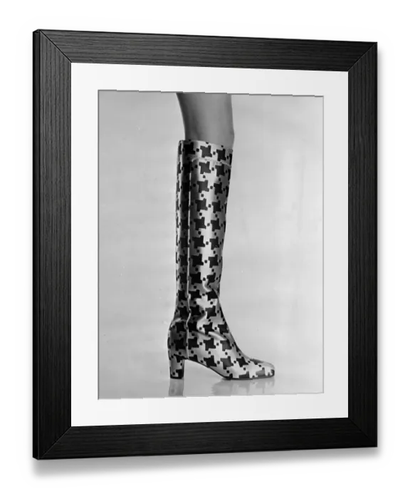 Framed Print : Roger Vivier shoe fashion High shoe fashion created for autumn / winter, 1966 by Framed Print : Roger Vivier shoe fashion High shoe fashion created for autumn / winter, 1966 by