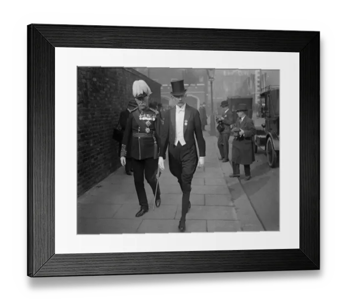 Framed Print : The King holds a levee. General Sir Neville Lyttleton and Mr Hitckens leaving Framed Print : The King holds a levee. General Sir Neville Lyttleton and Mr Hitckens leaving