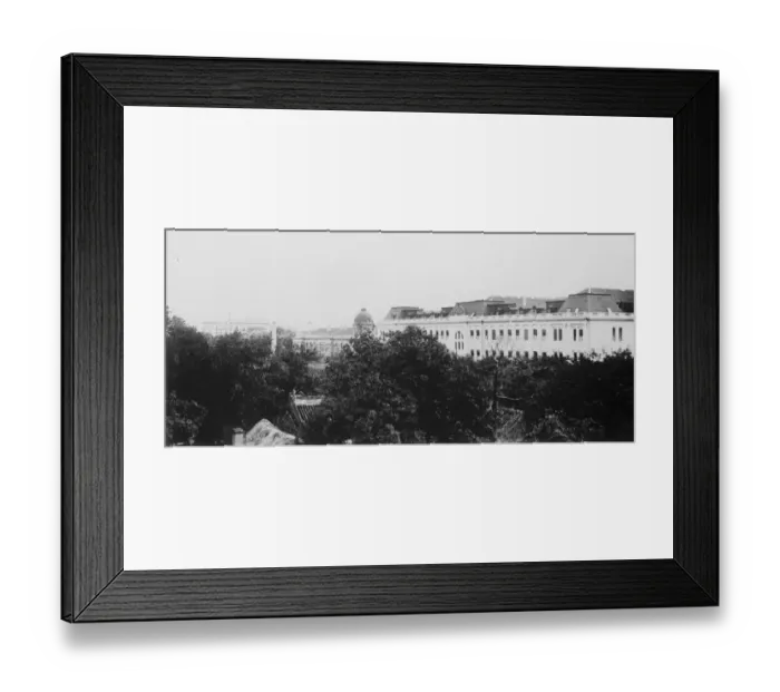 Framed Print : Pekin. The Wagon Lits Hotel, showing on the left, the Hotel de Pekin. They are Framed Print : Pekin. The Wagon Lits Hotel, showing on the left, the Hotel de Pekin. They are
