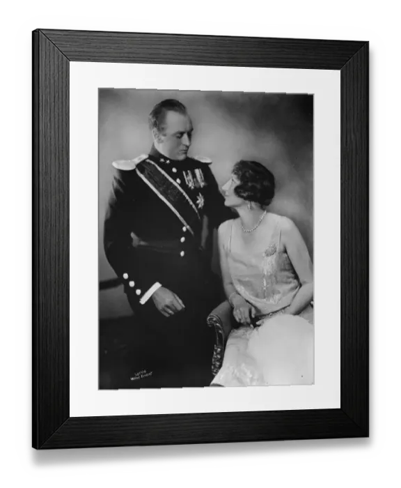 Framed Print : The Crown Prince Olav and Princess Martha of Norway. January 1930