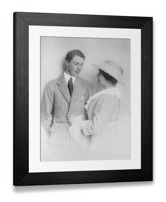 Framed Print : To cheer up the Kaiser. The Countess and Count Khevenhullen Metsch, who, hearing