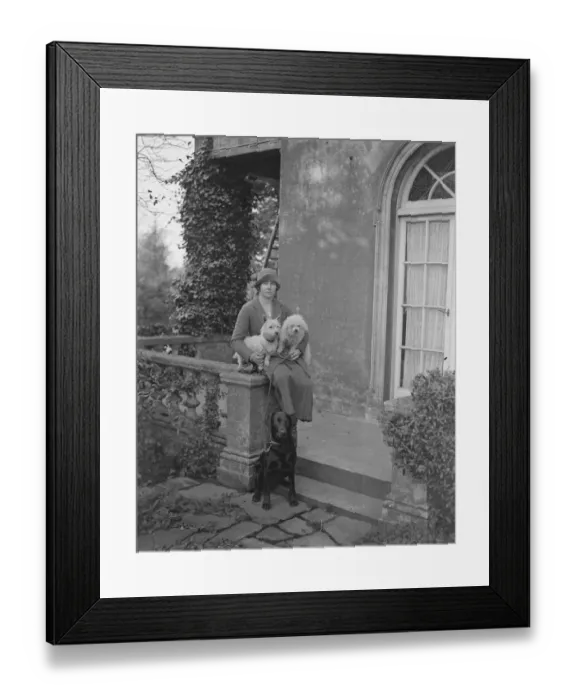 Framed Print : Miss Gladys Yule, daughter of Sir David and Lady Yule, photographed at home at Hamstead Park Framed Print : Miss Gladys Yule, daughter of Sir David and Lady Yule, photographed at home at Hamstead Park