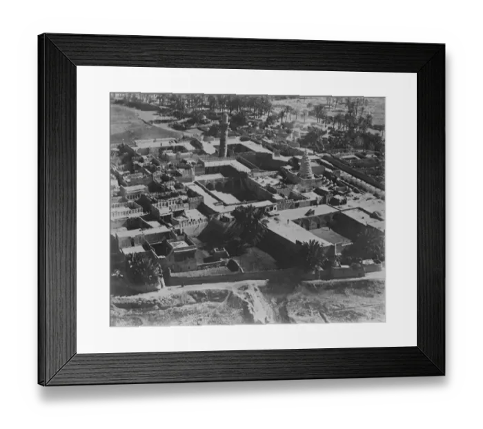 Framed Print : The RAF take over the policing of Iraq. An aerial view of Kifl on the Euphrates Framed Print : The RAF take over the policing of Iraq. An aerial view of Kifl on the Euphrates
