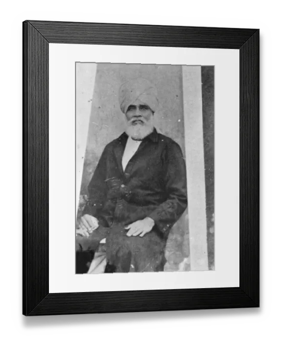 Framed Print : Stepfather of Mumtaz Begum. Mahomed Ali Mahomed Musuff, the stepfather of Mumtaz Begum