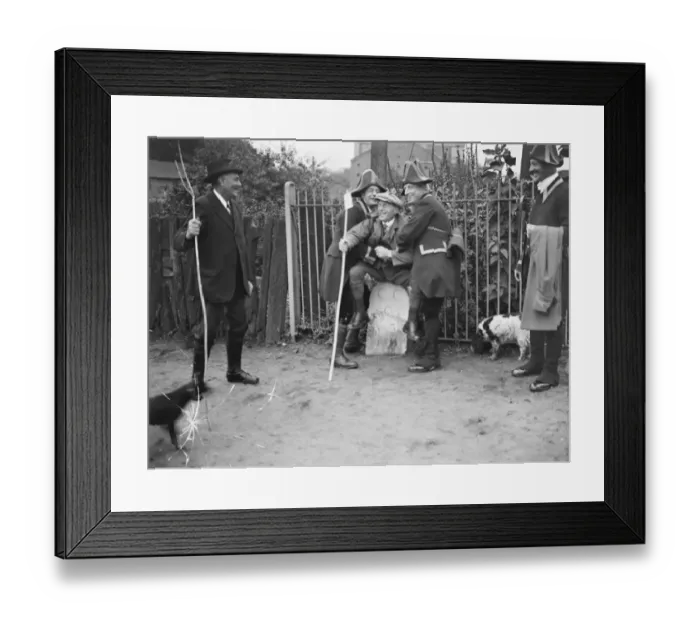Framed Print : Bumping the Bounds at Canterbury Bumping Mr Stone the Chairman of the council of