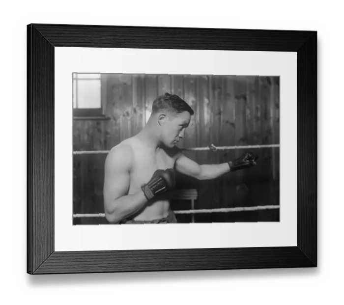 Framed Print : Famous boxers. Jarvis, who is to meet Genaro, the fly weight champion. October