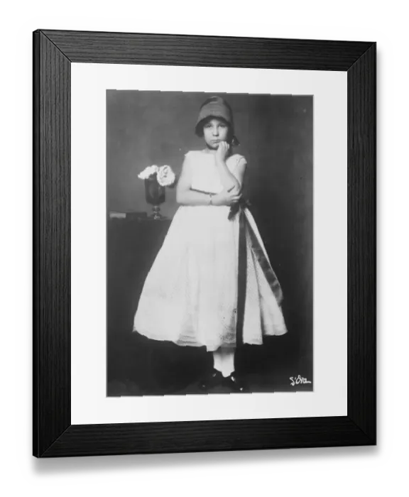 Framed Print : Rival of the smartest child in Paris. Mlle Anne Labusquiers, who, according to Excelsior