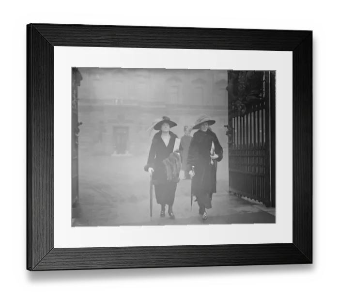 Framed Print : King holds an investiture. Mrs Hudson Lyall, DBE ( left ), and Mrs Caroline Bridgman Framed Print : King holds an investiture. Mrs Hudson Lyall, DBE ( left ), and Mrs Caroline Bridgman