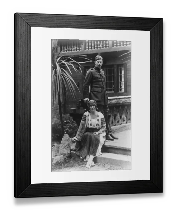 Framed Print : A Future King and Queen The Crown Prince and Princess of Romania photographed Framed Print : A Future King and Queen The Crown Prince and Princess of Romania photographed